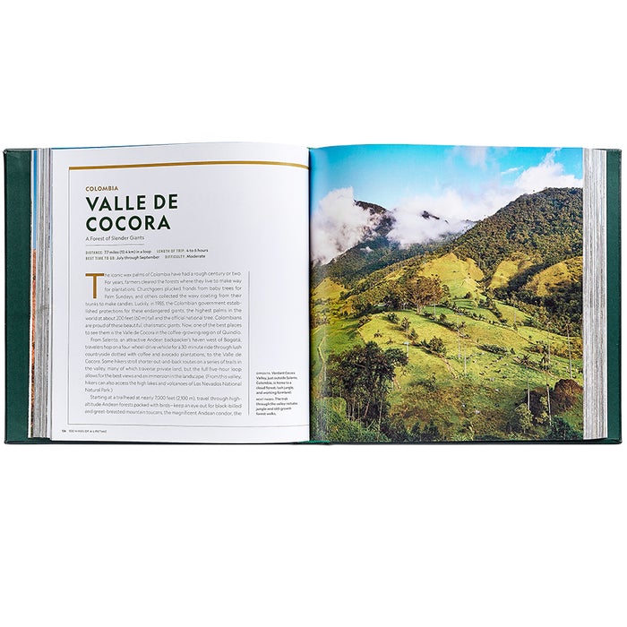 100 Hikes Of A Lifetime - Green Bonded Leather - Image 4