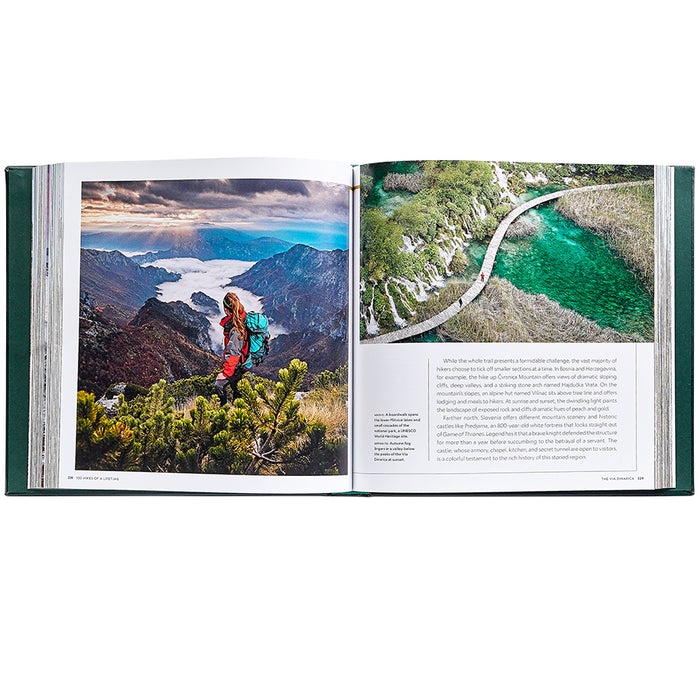 100 Hikes Of A Lifetime - Green Bonded Leather - Image 5